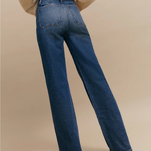 Reformation Alyssa High Rise Wide Leg Long Jeans - Picture 2 of 13